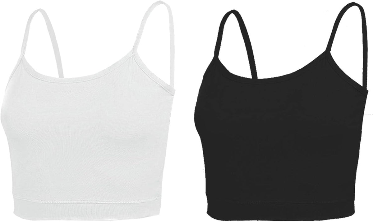 NEWITIN 4 Pack Spaghetti Strap Camisole Top Adjustable Strap Tank Top for Women - Image 10