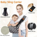 Close-up view of the four adjustable buckles on the lightweight Jamyum baby sling.