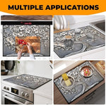 BSFHH stove cover packaging and product dimensions display