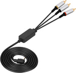 Luatoxry AV replacement cable front view showing the 3.5mm gaming console plug
