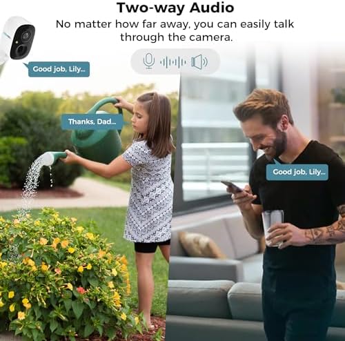 SOVMIKU smart home security camera showcasing the compact wireless design for exterior walls