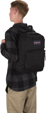 JanSport SuperBreak One woven logo patch close up view