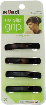 Scunci No-slip Grip Auto Clasp Barrettes, 4 Count by Scunci - Image 1