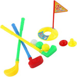 BinaryABC plastic golf clubs set for kids front view