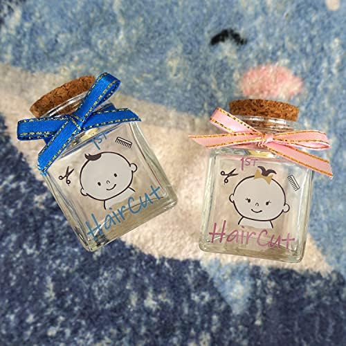 Hamuiers glass keepsake jar for baby milestone collection