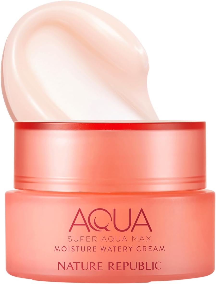 Nature Republic Super Aqua Max Moisture Watery Cream for Dry Skin, 80 Gram - Image 1