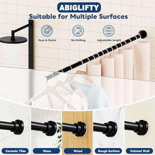 No-drill installation process for Abiglifty shower rod