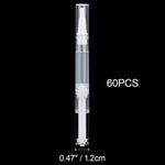 Close-up view of the soft brush tip on the empty cuticle oil pen