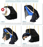 Gray toddler swing seat cover with zipper detail
