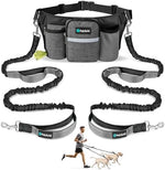 PetAmi dual dog bungee leash system with fanny pack
