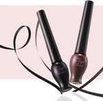 Quick drying gray liquid liner bottle next to its official product box packaging