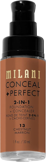 Milani Conceal and Perfect foundation bottle side profile