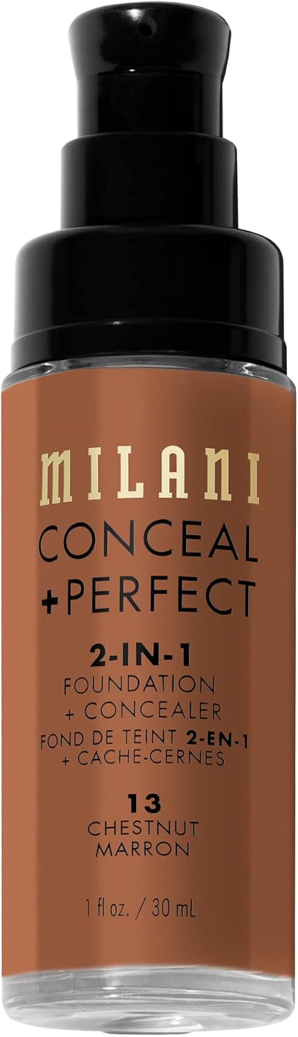 Milani Conceal and Perfect foundation bottle side profile