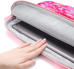 Foxstory travel tablet container being carried by the top handle grip
