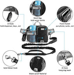 Etaccu dog leash system with water bottle holder attachment