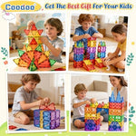 Coodoo preschool magnetic playset showing included balcony and awning accessories.