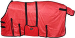 Full body turnout view of a horse wearing the imported Hilason mesh cover.