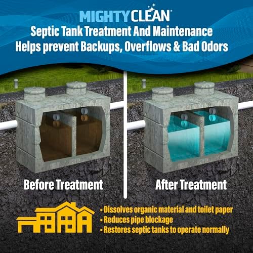 Septic tank treatment pods for clog prevention