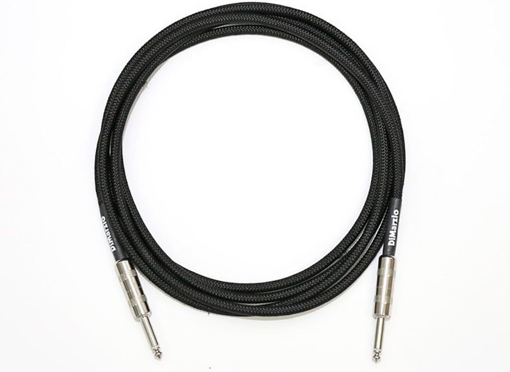 DiMarzio instrument cable black 10 foot front view commercial product
