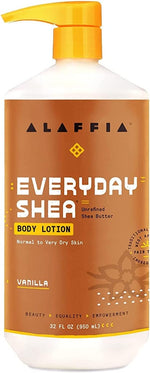 Lifestyle application of Alaffia body lotion on dry skin