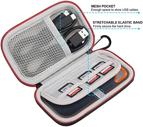 Lacdo protective hard case close up detailing the water repellent polyester exterior fabric layer.