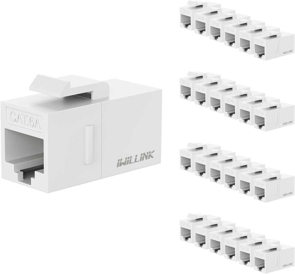 iwillink RJ45 Cat6 Keystone Coupler, Keystone Jack 25-Pack, Red | Female to Female Cat6 Keystone Jack, UTP RJ45 Keystone Coupler Insert, Ethernet Coupler for Cat6/Cat5e/Cat5 - Image 13