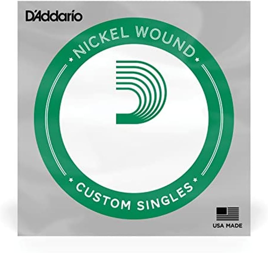 D'Addario NW020 nickel wound electric guitar single string front view packaging