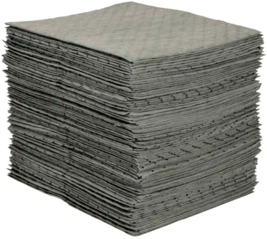 Elite Tool Center grey heavy duty oil spill absorbent pads front view packaging