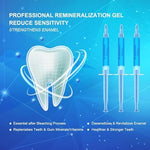 Close up view of the post whitening desensitizing gel syringes showing accurate measurement lines