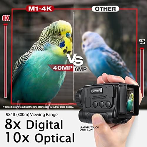 GeowFiiTech compact night vision gear with included 32GB memory card