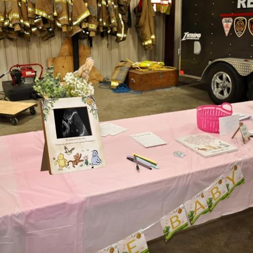 Disney sonogram picture frame held up to show authentic wood grain texture and premium design.