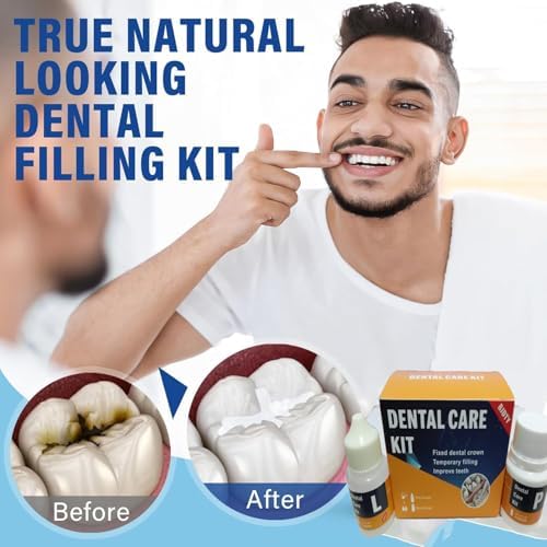 Packaging of the generic zinc oxide eugenol temporary cement kit for tooth filling restoration.