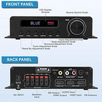Pyle PFA540BT compact bluetooth amplifier package contents including remote control and adapter