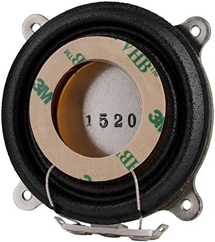 Dayton Audio surface transducer speaker driver showcasing the integrated 3M VHB adhesive mounting ring.
