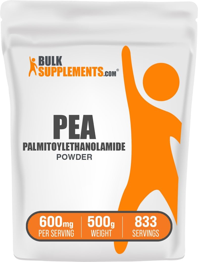 Side view of BulkSupplements.com gluten-free PEA powder container