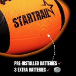 TOMLEON impact activated light up football size number 6 showing double LED brightness