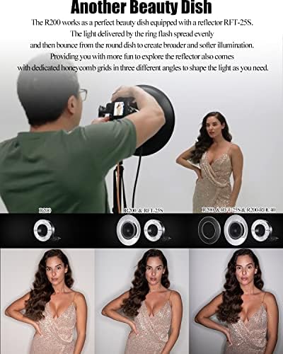 Godox portable flash modifier setup showing the foldable camera bracket assembly