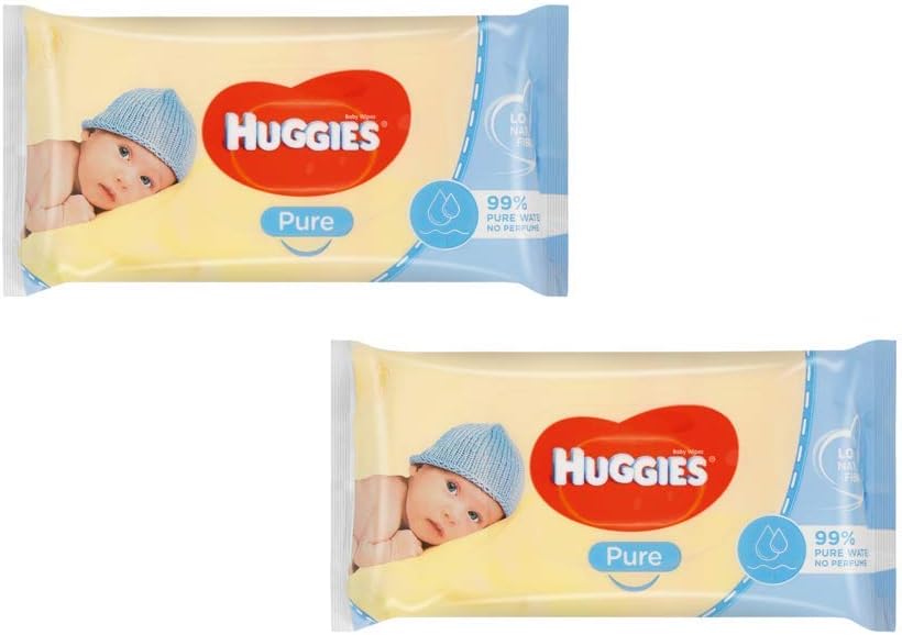 Huggies Soft Skin Pure 56 count Baby Wipes Pack Of 2 - Image 1