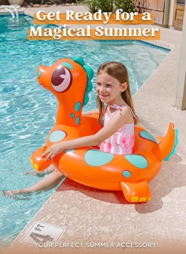 Sloosh 32 inch inflatable sea turtle pool float for children