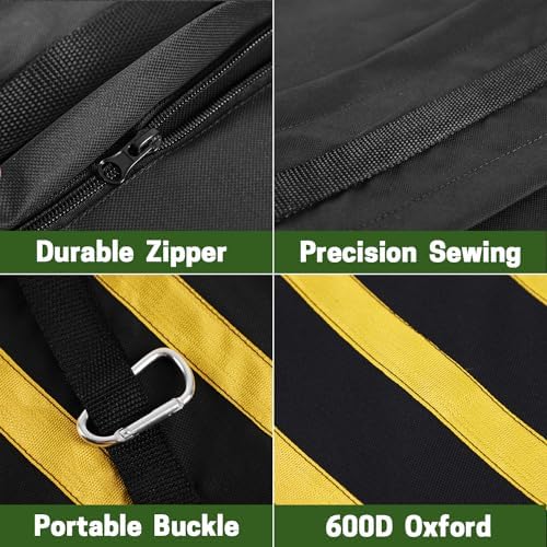 Close up of 600D oxford fabric and dual zipper system