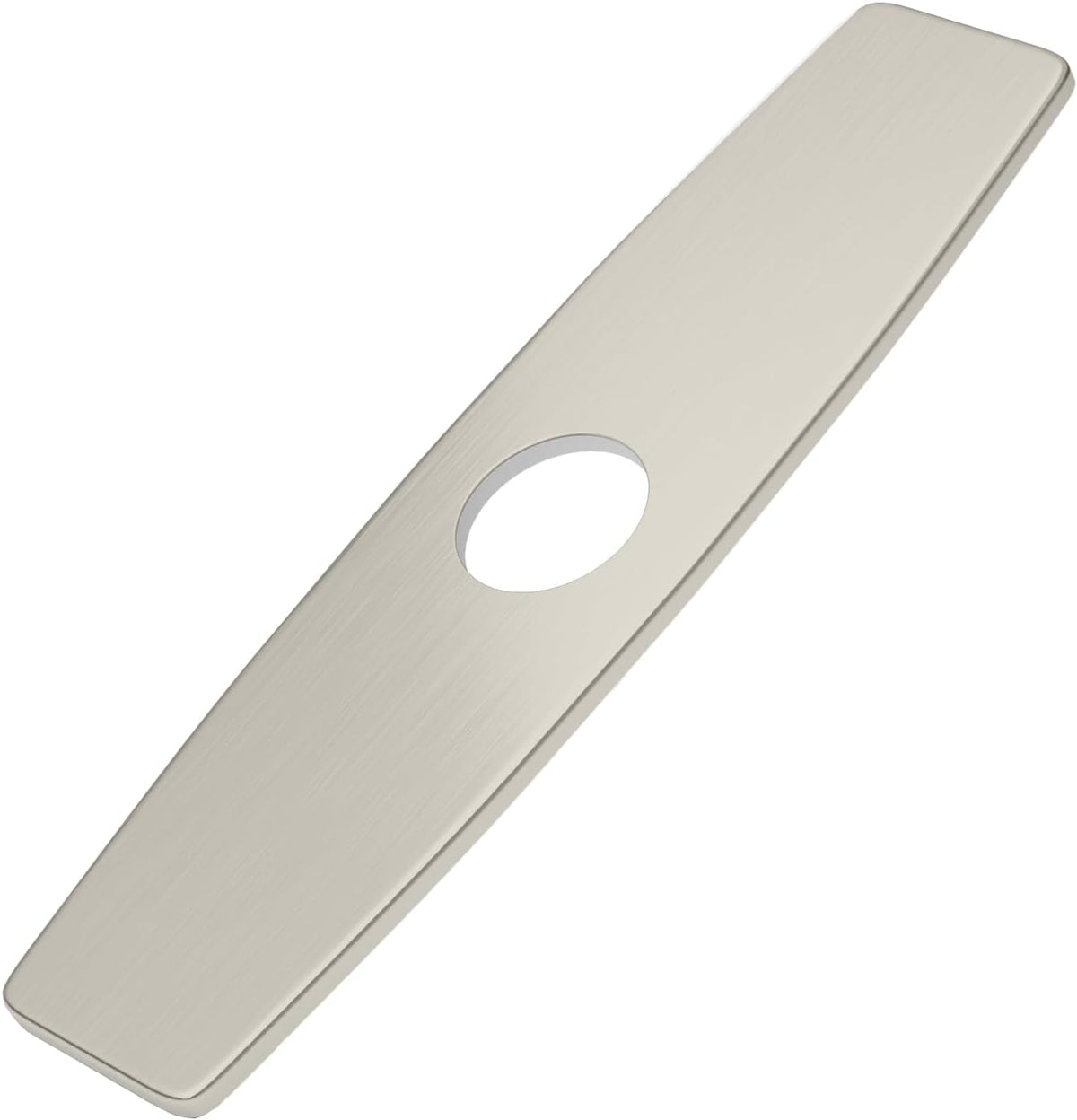 BWE 10-Inch Brushed Nickel Deck Plate, Faucet Hole Cover for 3-Hole Sink | 8" Widespread, SUS 304, Foam Gasket, Easy Installation, Racetrack Design, Universal Fit, Modern Design, Kitchen & Bathroom - Image 15