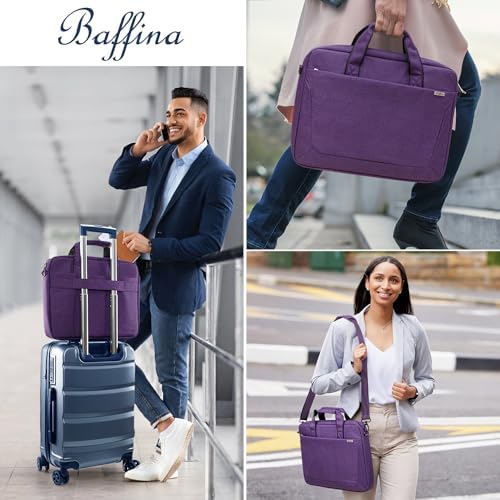 Baffina seventeen inch laptop carrying case showing the spacious main interior with padded device sleeve.