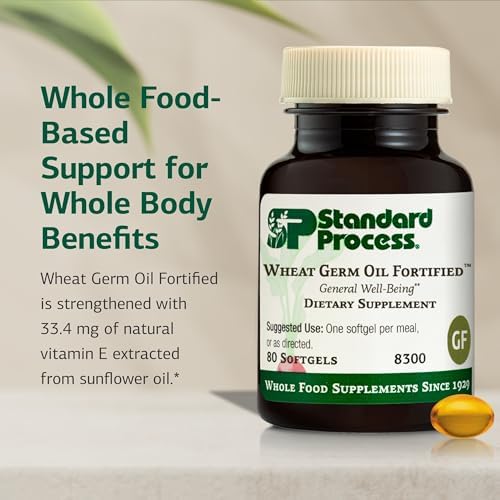 Standard Process whole food dietary supplement bottle showcasing natural vitamin E ingredients