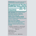 Mag-Ox 400 Magnesium Oxide pharmaceutical grade supplement tablets nutritional information label.
