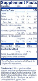 Close up view of genuine Nervive 60 tablets product safety seals