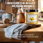 Natural wood kitchenware conditioned with Liizousuda wax