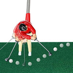 Close up of Wassteel swing control lever and golf club