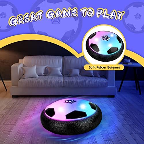 HopeRock kids indoor soccer toy with illuminated lights active side view