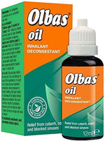 Olbas Oil packaging for nasal congestion relief