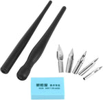 Yosoo cartoon comic dip pen kit front view with all components